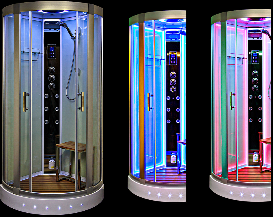 Cabina de dus cu hidromasaj si sauna 90 x 90 cm model Lite Insignia Import Anglia